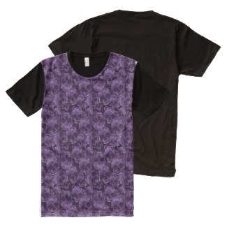 Purple Skulls All-Over Print T-shirt