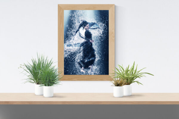 Poster on White Wall With Plants Mockup (Copy) 1
